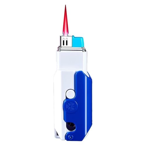 Schwerkraft-Dekompressions-Radieschen-Butan-Feuerzeug, tragbares Karottenmesser-Klapp-Zigarettenanzünder, winddichtes Direktlade-Feuerzeug zur Dekompression, Geschenk für Freunde(Blue1) von Psyfwznkny