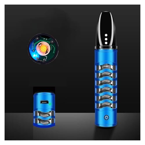 USB-aufladbarer Kleiner Aschenbecher, tragbarer fauler Zigarettenhalter lässt die Asche Nicht Fallen, Aschenbecher, Zigarettenhülse, Zigarettenanzünder für Fahren(Blue) von Psyfwznkny