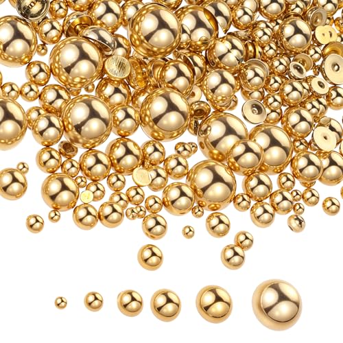 1000 Stück Halbperlen Gold Halbrund Goldene Flache Rückseite Perlen Imitation Perlen Halbkugel Flachrückseite-Perlen Gemischte Größen 2mm-8mm für DIY Maniküre Schminke Handytaschen 1000 Stück Halbperlen Gold Halbrund Goldene Flache Rückseite Perlen Imitation Perlen Halbkugel Flachrückseite-Perlen Gemischte Größen 2mm-8mm für DIY Maniküre Schminke Handytaschen von Psyqtsuary