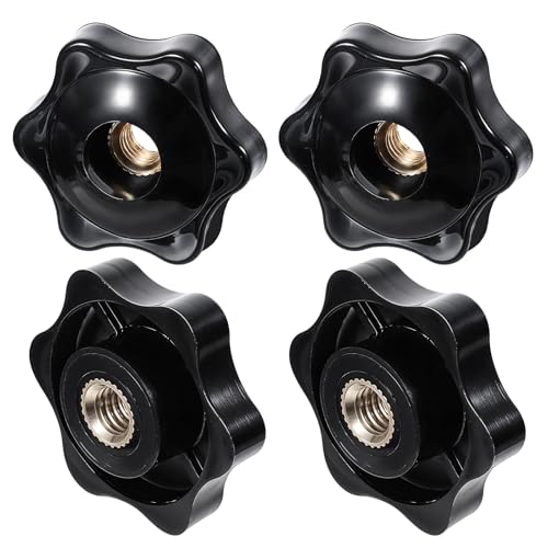 4 Stück Sterngriffmutter M6, Stern Muttern, Sterngriffschraube, Schwarz Sternform Kopf Klemmmutter, Rändelschraube mit Innengewinde, Innengewinde Klemmknopf Griffmuttern Rändelmutter 4 Stück Sterngriffmutter M6, Stern Muttern, Sterngriffschraube, Schwarz Sternform Kopf Klemmmutter, Rändelschraube mit Innengewinde, Innengewinde Klemmknopf Griffmuttern Rändelmutter von Psyqtsuary