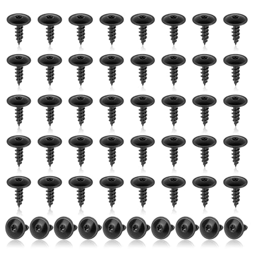 50 Stück Blechschrauben, Selbstschneidende Schrauben M5 x 16mm Karosserieschrauben Blechschrauben Selbstschneidend Edelstahl Rundkopf Schrauben Für Auto Schutzbleche Radbögen Stoßstange von Psyqtsuary