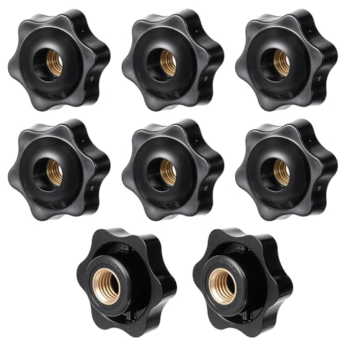 8 Stück Sterngriffmutter M8, Stern Muttern, Schwarz Sternform Kopf Klemmmutter, Rändelschraube mit Innengewinde 8 Stück Sterngriffmutter M8, Stern Muttern, Schwarz Sternform Kopf Klemmmutter, Rändelschraube mit Innengewinde von Psyqtsuary