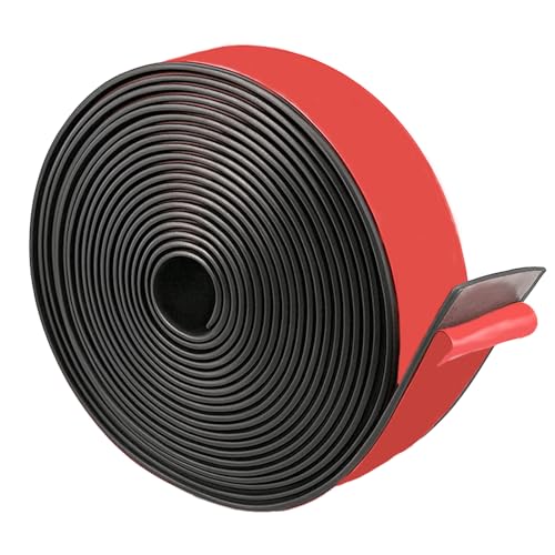 Gummistreifen Selbstklebend, 25mm(W) x 1.5MM(T) x 9.8Ft(L) Neopren Gummidichtung Selbstklebend Bautenschutzmatte Solide Gummi Dichtband für DIY Dichtungen, Bodenschutz, Stoßdämpfung, Anti-Rutsch von Psyqtsuary