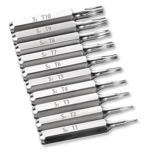 Torx Bit Set, 10 Stück 4mm Torx Schraubendreher Stern Bit T1 - T10 Präzisionskopf Sicherheits-Bits Sechskantschaft Tamper Resistant Bitsatz Für Einfache Befestigung Elektronische Reparatur von Psyqtsuary