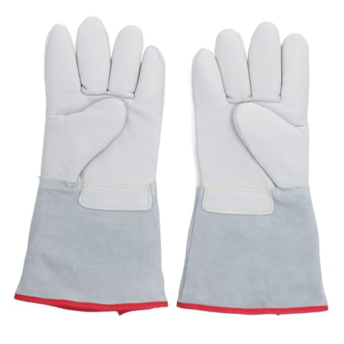 1 Pair 36cm Antifreeze Gloves Thickened Cowhide Low Temperature Protective Gloves for Liquid Nitrogen Dry Ice Handling von Psytfei