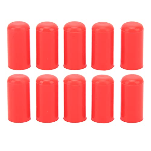 10 pcs Autoeinlass Vakuumschlauchendblanking -Abdeckung Silikon 8 mm universell Schwarz (Red) von Psytfei