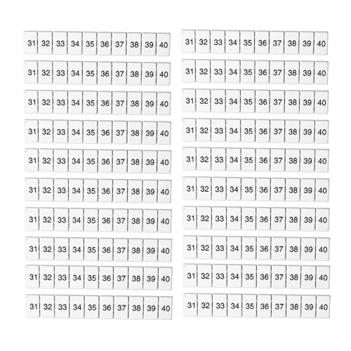 100pcs Terminalmarker Streifenblöcke Etiketten Markierungen Wärme Nylon ZB6 31 40 für UK2 5B Terminal 100pcs Terminalmarker Streifenblöcke Etiketten Markierungen Wärme Nylon ZB6 31 40 für UK2 5B Terminal von Psytfei