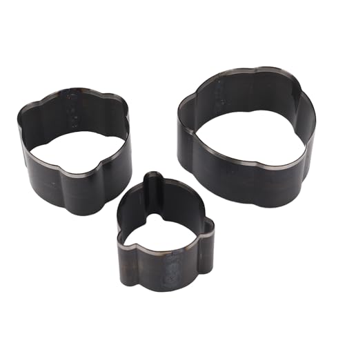 3pcs Leder Schnittstempel Set Flugzeuge geformte manuelle Stanzlegungslegungsstahlhandwerkswerkzeug 47 40 33 mm Seitenlänge 23 mm Tiefe Aufbewahrungsbox von Psytfei