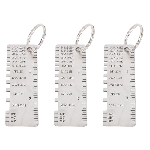 3pcs Metallblechdicke Edelstahldrahtschweißschweißscheld Messungsinstrument tragbares Essentials Werkzeug breite Anwendung von Psytfei