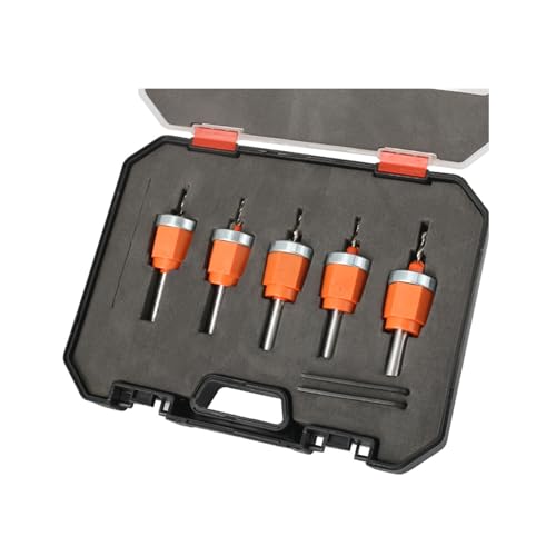 5pcs Countersink Bohrer Bit Set 8 mm Schaftholzwerkbohrwerkzeug mit Lager für massive Holz -PVC -MDF -Bank Bohrmaschine Handbohrmaschine (5 Pcs) von Psytfei