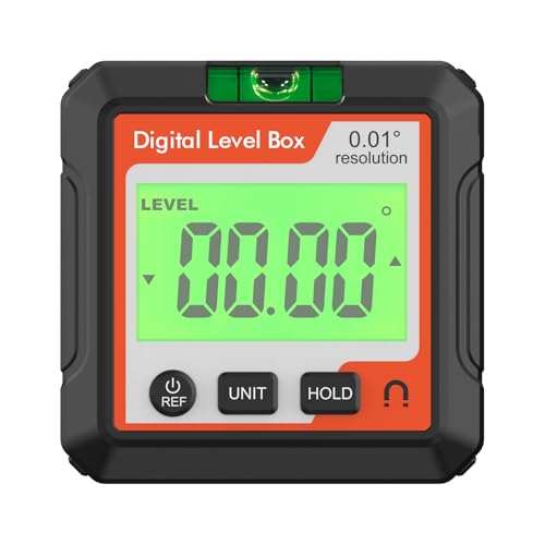 Digitalwinkel -Finder -Werkzeug -Werkzeug mit LCD -Blasenpegel -Magnetbasis für Holzbearbeitungsmaschinen mit LCD -Blasenebene (White) von Psytfei