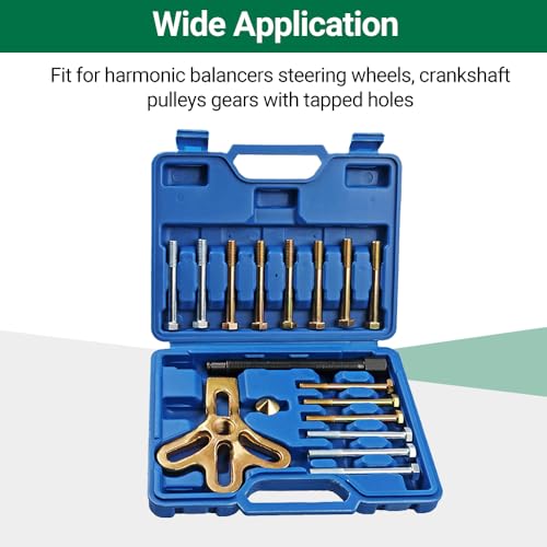 Harmonischer Balancer -Lenkrad -Rad -Puller -Kit 17pcs Schwungrad -Abzieher Kurbelwellenscheibe Entfernung Set Set Harmonischer Balancer -Lenkrad -Rad -Puller -Kit 17pcs Schwungrad -Abzieher Kurbelwellenscheibe Entfernung Set Set von Psytfei