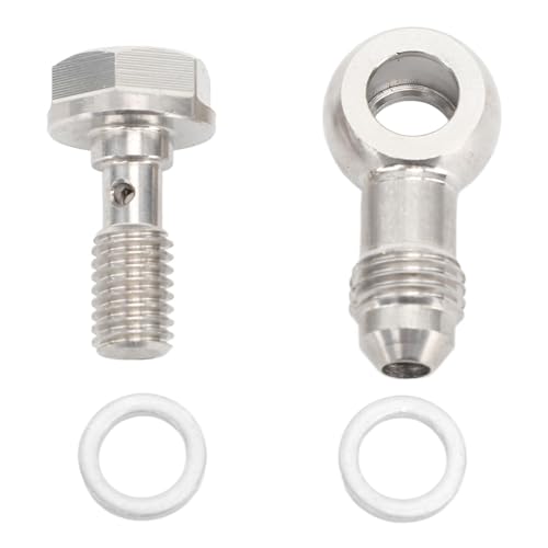 M8 x 1,25 mm bis AN4 Banjo Bolt Kit hohe Kapazität Edelstahl Banjo Bolzenanpassung mit Waschmaschine von Psytfei