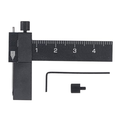 Modell Äquidistant Parallel Scriber einstellbar isometrische Scribing Lurer Lineal Carving Line Tool Schwarz für die Präzisionsmarkierung (Black) von Psytfei