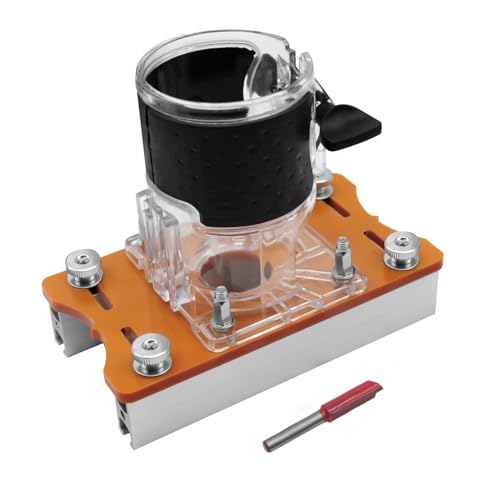 Oberfräse Grundplatte 2-in-1 Holz Router Slotting Locator Unsichtbare Befestigung Schlitzhalterung Stemmvorrichtung für 65 MM Trimmer Einhandfräse Grundplatte von Psytfei