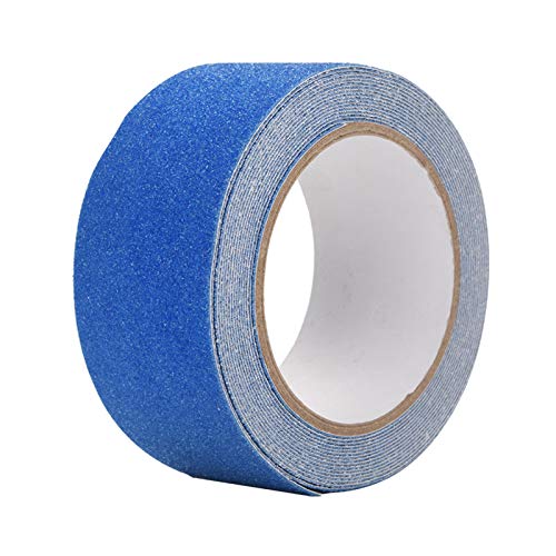 Psytfei 5 m x 5 cm schweres Anti-Rutsch-Klebeband, wasserdichte Farbe, PVC-Anti-Rutsch-Klebeband, Treppenstufen, Bodensicherheit, Dekoration(Blau) von Psytfei