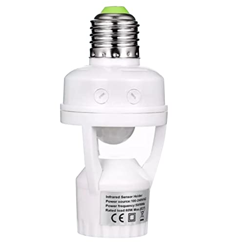 Psytfei Bewegungssensor-Lichtsteckdose, Intelligenter Lampenfassungsadapter, Automatische EIN-/Aus-Lichtsteuerung, Geeignet Für Garage, Keller, Veranda von Psytfei