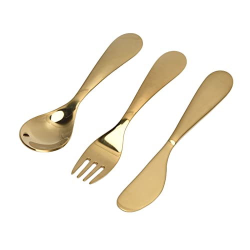Psytfei Kinderbesteck, Geschirr, Gold-Set, 304 Edelstahl, Küchengeschirr-Set, Kinder-Gabel, Löffel, Goldenes Besteck-Set, Essutensilien Für Vorschulkinder Psytfei Kinderbesteck, Geschirr, Gold-Set, 304 Edelstahl, Küchengeschirr-Set, Kinder-Gabel, Löffel, Goldenes Besteck-Set, Essutensilien Für Vorschulkinder von Psytfei