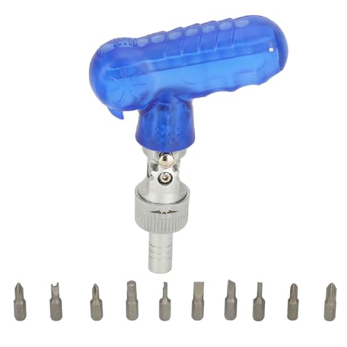 Ratchet -Schraubendreher -Set Kit 10 in 1 tragbares Mini Multifunktion T -Form -Haushaltsflaschenöffner Blau Ratchet -Schraubendreher -Set Kit 10 in 1 tragbares Mini Multifunktion T -Form -Haushaltsflaschenöffner Blau von Psytfei