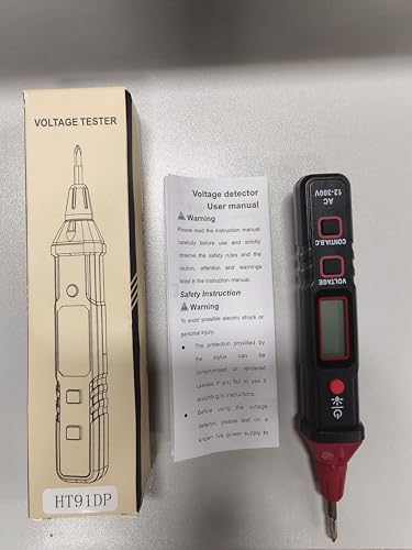 Spannungsdetektorstift Elektrizitätstester 12~300V Wechselstromspannungsdetektor NCV -Induktionsphase Sequenzmessung mit Taschenlampen -LCD -Anzeige (Typ 2) von Psytfei