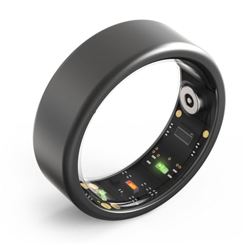 PtaTt Smart Ring, Gesundheitsüberwachungsring, Tracker für Herzfrequenzmesser, Blutsauerstoff, Körpertemperatur, Schlaf, Schrittzähler, APP, aufladbar, wasserdicht, für Damen und Herren,Black-#10 von PtaTt