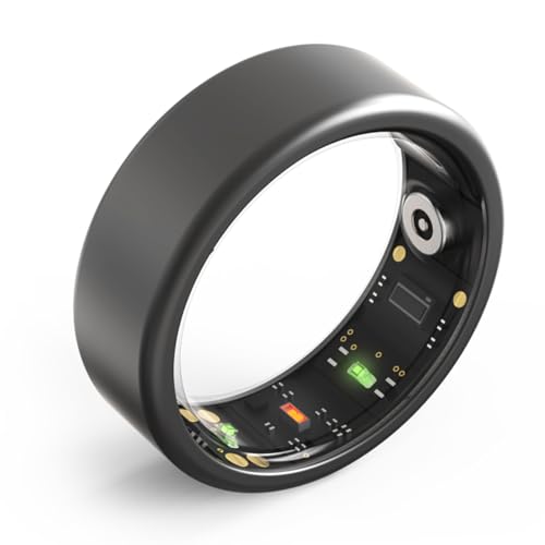 PtaTt Smart Ring, Gesundheitsüberwachungsring, Tracker für Herzfrequenzmesser, Blutsauerstoff, Körpertemperatur, Schlaf, Schrittzähler, APP, aufladbar, wasserdicht, für Damen und Herren,Black-#9 von PtaTt