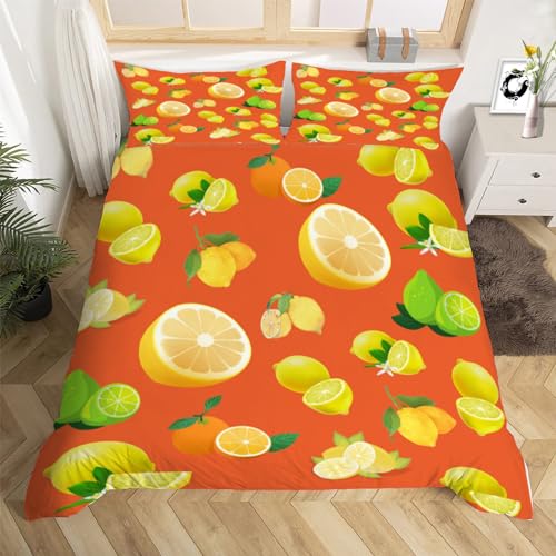 3D Frucht Zitrone Bettwäsche 135x200 Karikatur Weiche Microfaser Bettwäsche-Sets Bettbezug mit Reißverschluss und 2 Kissenbezug 80x80 cm 3D Frucht Zitrone Bettwäsche 135x200 Karikatur Weiche Microfaser Bettwäsche-Sets Bettbezug mit Reißverschluss und 2 Kissenbezug 80x80 cm von Ptcta