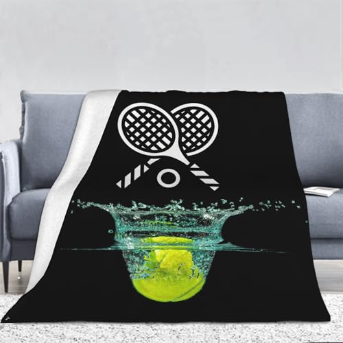 3D Tennis Kuscheldecke Flauschig Flanell Sport Decken Wohndecke Flanelldecke Sofadecke Couchdecke Geschenke für Kinder Erwachsener Decke 180x200cm von Bedsure