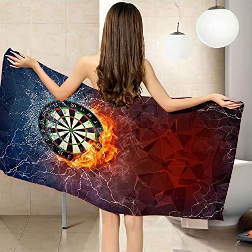 Mikrofaser Strandtuch Dartscheibe 70x150 cm, 3D Cool Badetuch für Erwachsene Kinder Weiches Leicht Handtuch Schnelltrocknend Sandfreies Strandhandtuch von Ptcta
