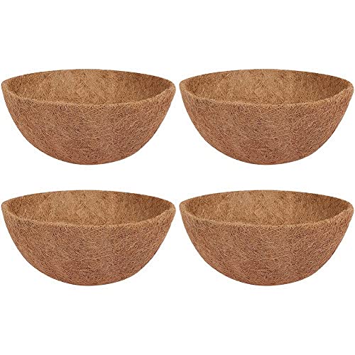 Ptdfjspt 4 Stück Kokosnuss-Einlagen für Blumenampeln, 25,4 cm, Runde Einsätze für Pflanzgefäße, Perfekter, 100% Natürlich Ptdfjspt 4 Stück Kokosnuss-Einlagen für Blumenampeln, 25,4 cm, Runde Einsätze für Pflanzgefäße, Perfekter, 100% Natürlich von Ptdfjspt