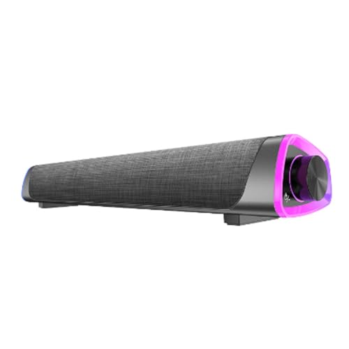 Ptdfjspt 4D-Computer-Lautsprecherleiste, Stereo-Sound-Subwoofer für, Laptop, Notebook, PC, Musik-Player (Schwarz) von Ptdfjspt
