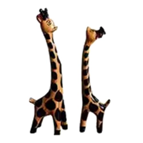 Ptdfjspt Giraffenstatue, Hölzerne Giraffenstatue, Schreibtischdekoration, Giraffenskulptur, Tierskulptur, Heimbüro, Bücherregaldekoration, C von Ptdfjspt