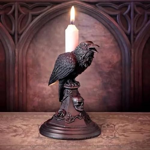 Ptdfjspt Halloween Gothic Krähe Fledermaus Kerzenständer Schreibtisch Ornamente Harz Kerzenhalter Tierstatue Figuren Langlebig Ptdfjspt Halloween Gothic Krähe Fledermaus Kerzenständer Schreibtisch Ornamente Harz Kerzenhalter Tierstatue Figuren Langlebig von Ptdfjspt