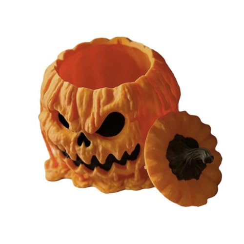 Ptdfjspt Halloween-Kürbis-Bonbonschale Aus Kunstharz mit Deckel, Kürbis-Bonbonschale, Halloween-Kürbis-Dekoration Aus Kunstharz oder Bonbonbox Ptdfjspt Halloween-Kürbis-Bonbonschale Aus Kunstharz mit Deckel, Kürbis-Bonbonschale, Halloween-Kürbis-Dekoration Aus Kunstharz oder Bonbonbox von Ptdfjspt