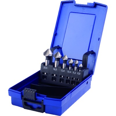 Keglsenker-Satz DIN 335C HSS 90° 6,3-20,5mm Keglsenker-Satz DIN 335C HSS 90° 6,3-20,5mm von Ptg