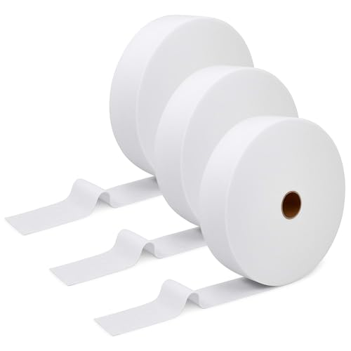 Ptwola 3 Rollen Jelly Roll Schlagstreifen, 6,4 cm, insgesamt 137 m, Polyester-Mischgewebe, flexibles Quilt-Schlagwerkzeug, für geflochtene Teppiche, Polstermöbel, Nähprojekte von Ptwola