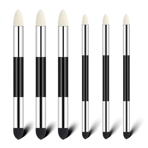 Ptwola 6 Stück Blending Schwamm Stift Doppelte Kopf Waschbare Reibung Skizze Wischen Pinsel Pastell Stump Zeichnung Kunst Bleistift für Schüler Highlight Schatten Detail Korrektur Werkzeug von Ptwola