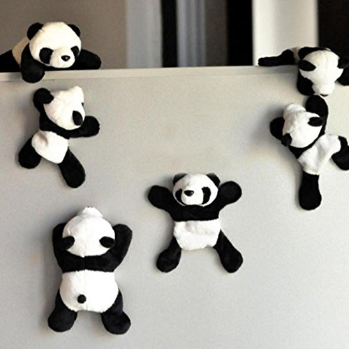 Pu Ran 1 niedlicher weicher Plüsch-Panda-Kühlschrankmagnet, Kühlschrank-Aufkleber, Souvenir, Dekoration, Geschenk. von Pu Ran