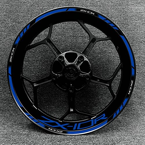 PuLaif Streifenaufkleber Für Kawasaki ZX-10R ZX10R 10R 17 Zoll Motorrad Felge Radnabe Aufkleber Dekoration Reflektierende Aufkleber (Color : P) von PULaif