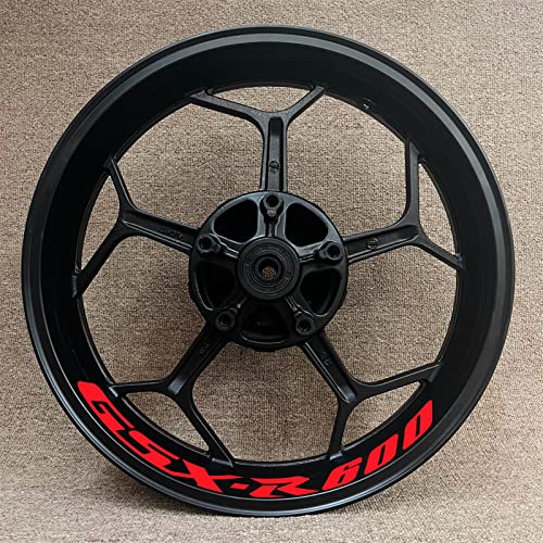PuLaif Streifenaufkleber Für Suzuki GSXR/600/R/600R GSX-R 600 GSXR600 Motorrad Radnabe Felge Aufkleber Reflektierender Aufkleber Full Set (Color : B) von PuLaif