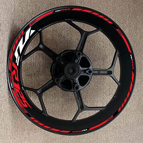 PuLaif Streifenaufkleber Motorrad-Radnaben-Aufkleber, Dekorative Aufkleber, Reflektierende Aufkleber Für Yamaha YZFR 125 YZFR125 (Color : V) von PULaif