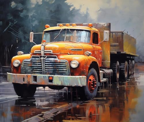 PuPLUm DIY Malen nach Zahlen Kits für Erwachsene,Schwerer Oldtimer Transporter, Pickups,Malen nach Zahlen Kits auf Leinwand für Home Decor Geschenke,40x50cm PuPLUm DIY Malen nach Zahlen Kits für Erwachsene,Schwerer Oldtimer Transporter, Pickups,Malen nach Zahlen Kits auf Leinwand für Home Decor Geschenke,40x50cm von PuPLUm