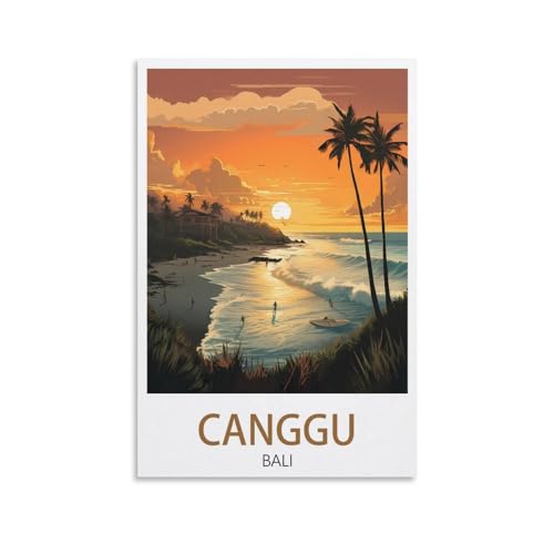 Canggu Bali Vintage-Reiseposter Sonnenuntergang, 40 x 60 cm, Leinwand-Kunst-Poster für Wohnzimmer, Dekoration, Gemälde für Heimdekoration Canggu Bali Vintage-Reiseposter Sonnenuntergang, 40 x 60 cm, Leinwand-Kunst-Poster für Wohnzimmer, Dekoration, Gemälde für Heimdekoration von PuPLuM