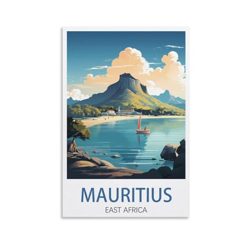 Mauritius Ostafrika, Vintage-Reiseposter, Landschaft, 60 x 90 cm, Leinwand, Wandkunst, Poster für Wohnzimmer, Dekoration, Gemälde für Heimdekoration Mauritius Ostafrika, Vintage-Reiseposter, Landschaft, 60 x 90 cm, Leinwand, Wandkunst, Poster für Wohnzimmer, Dekoration, Gemälde für Heimdekoration von PuPLuM
