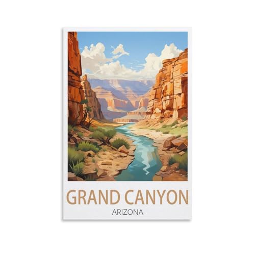 PuPLuM Arizona Grand Canyon Vintage-Reiseposter, 30 x 45 cm, Leinwand-Kunst-Poster für Wohnzimmer, Dekoration, Gemälde für Heimdekoration PuPLuM Arizona Grand Canyon Vintage-Reiseposter, 30 x 45 cm, Leinwand-Kunst-Poster für Wohnzimmer, Dekoration, Gemälde für Heimdekoration von PuPLuM