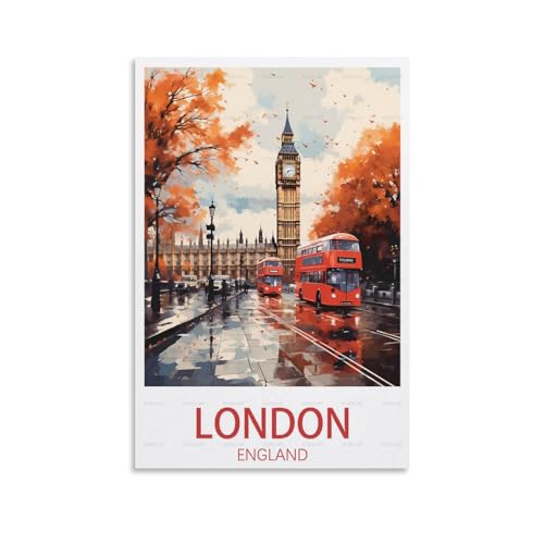 PuPLuM London England Vintage-Reiseposter, 20 x 30 cm, Leinwand-Kunst-Poster für Wohnzimmer, Dekoration, Gemälde für Heimdekoration PuPLuM London England Vintage-Reiseposter, 20 x 30 cm, Leinwand-Kunst-Poster für Wohnzimmer, Dekoration, Gemälde für Heimdekoration von PuPLuM