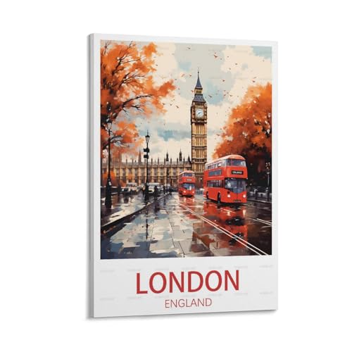 PuPLuM London England Vintage-Reiseposter, 50 x 75 cm, Leinwand-Kunst-Poster für Wohnzimmer, Dekoration, Gemälde für Heimdekoration PuPLuM London England Vintage-Reiseposter, 50 x 75 cm, Leinwand-Kunst-Poster für Wohnzimmer, Dekoration, Gemälde für Heimdekoration von PuPLuM