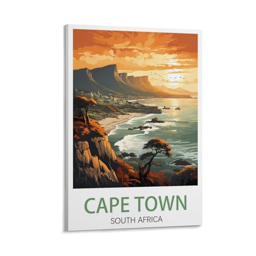 Vintage-Reiseposter in Kapstadt, Südafrika, Sonnenuntergang, 40 x 60 cm, Leinwandkunst, Poster für Wohnzimmer, Dekoration, Gemälde für Heimdekoration Vintage-Reiseposter in Kapstadt, Südafrika, Sonnenuntergang, 40 x 60 cm, Leinwandkunst, Poster für Wohnzimmer, Dekoration, Gemälde für Heimdekoration von PuPLuM