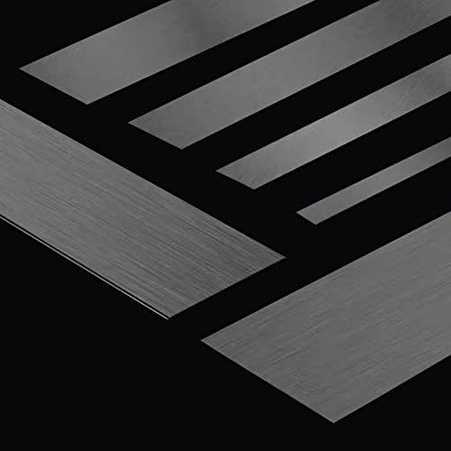 3 Meter Flexible Zierleisten Selbstklebend Metallisch Zierleisten Sparpaket Keramikfliesen Zierleiste Selbstklebend Dichtungsbänder Wasserdicht Sc(Size:Width 3cm/1.2inch ,,Color:Gebürstetes Schwarz) von PuPLum