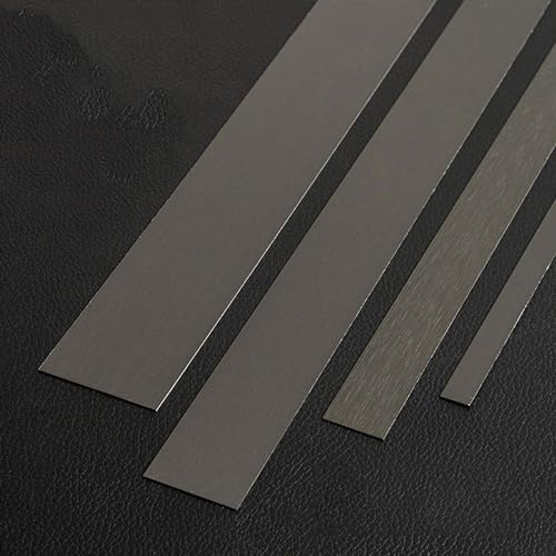 3 Meter selbstklebende Metallleiste Metallverkleidung flexible Edelstahl-Wandleiste Abziehen und Aufkleben, Zierleiste Wandleiste für Decke, Spieg(Size:Width 1.5cm/0.6inch ,,Color:Gebürstetes Schwarz) von PuPLum